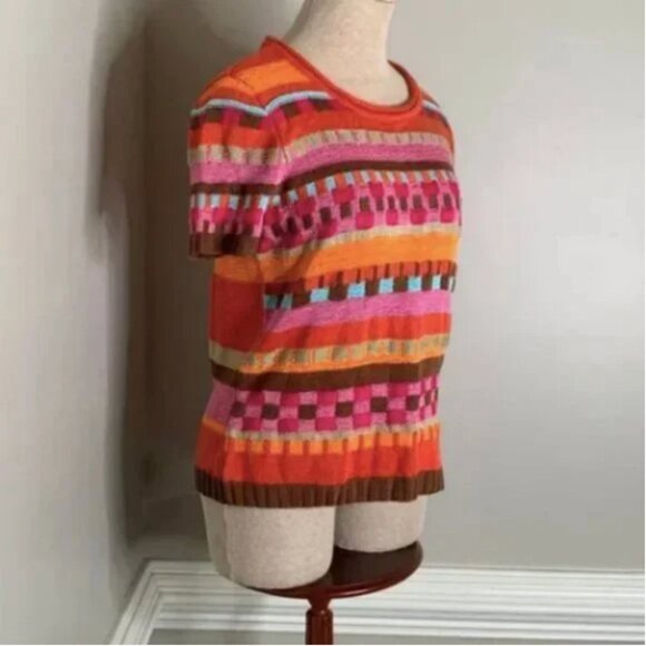 Crazy Horse Collection Striped Crew Neck Sweater Size Medium NWT - Picture 3 of 6